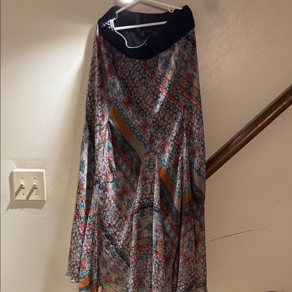 Lapis Colorful Patterned Maxi Skirt